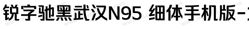 锐字驰黑武汉N95 细体手机版字体转换